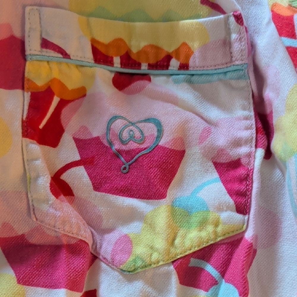 Victoria's Secret Cupcake Print Pajama Set - Pink, Yellow, Blue, Red, Blue - Picture 7 of 13